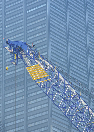 Man on a crane