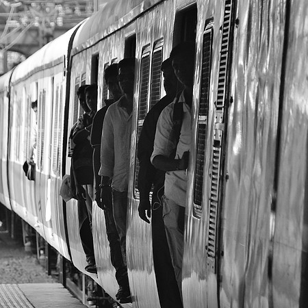 Train arrives