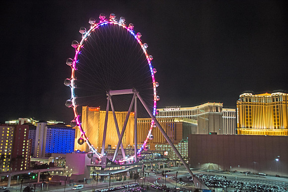High Roller at night